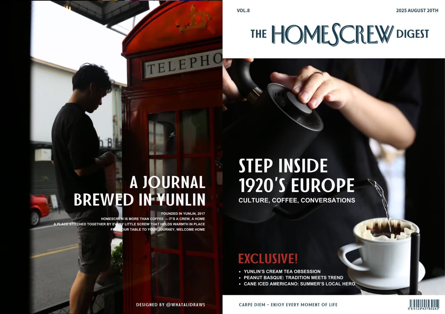 Homescrew Cafe 門市菜單第 01 頁